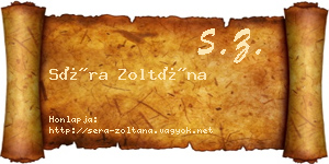 Séra Zoltána névjegykártya