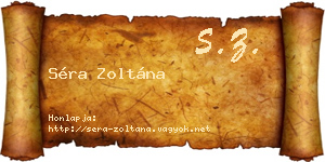 Séra Zoltána névjegykártya
